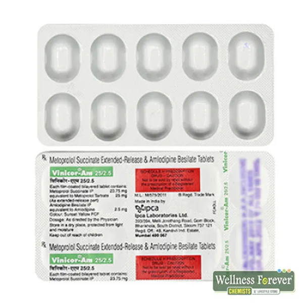 VINICOR-AM 25/2.5MG 10TAB