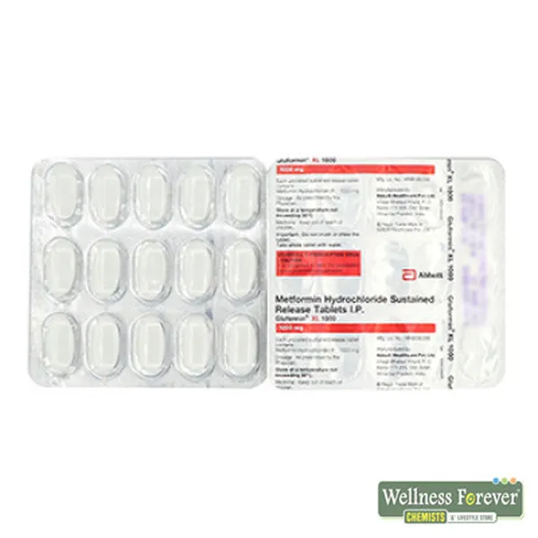 GLUFORMIN-XL 1000MG 15TAB