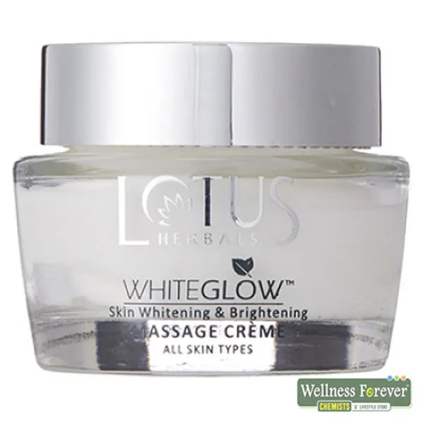 LOTUS HERBALS WHITEGLOW SKIN WHITENING AND BRIGHTENING MASSAGE CREAM - 60GM