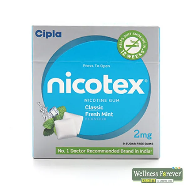 NICOTEX NICOTINE GUM CLASSIC FRESH MINT - 2MG