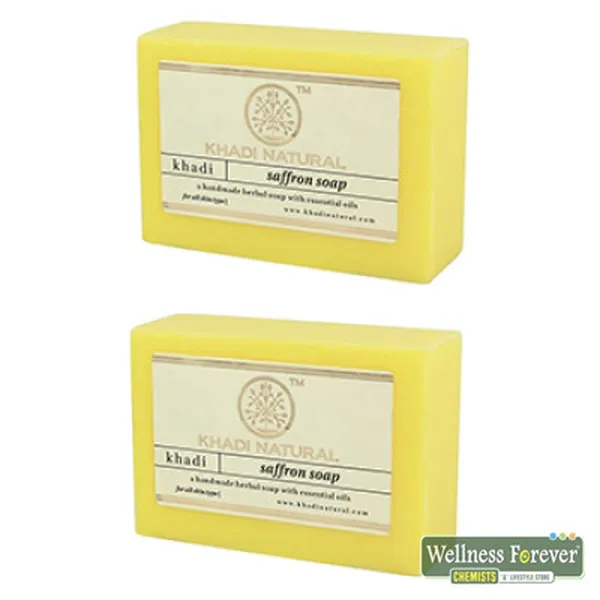KHADI NATURAL SAFFRON HANDMADE SOAP - 125GM