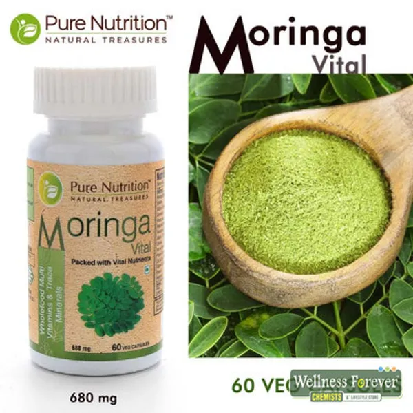 PURE NUTRITION MORINGA VITAL WHOLEFOOD MULTI VITAMINS & TRACE MINERALS - 60 TABLETS