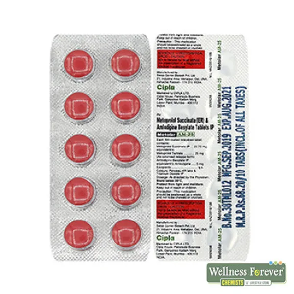 METOLAR-AM 25MG 10TAB