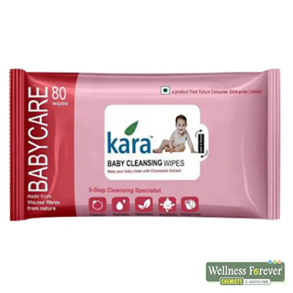 KARA CLEANSING BABY WIPES - 80 PIECES
