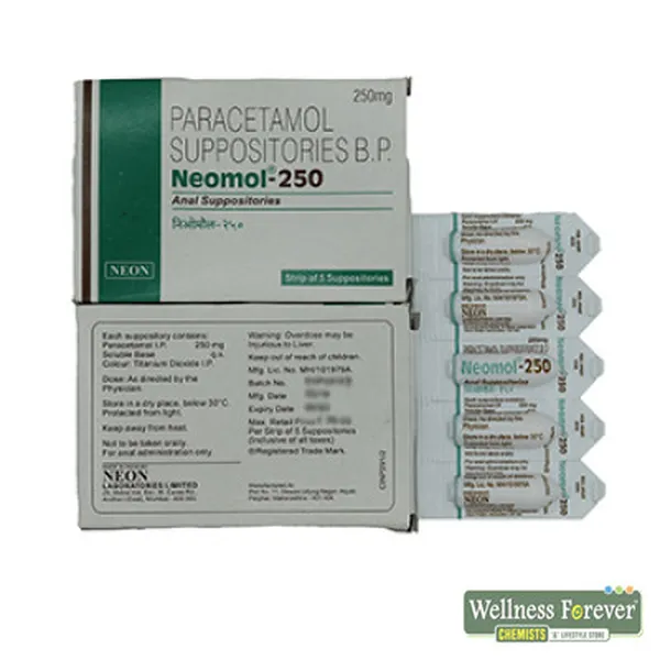 NEOMOL 250MG SUPP 5PC