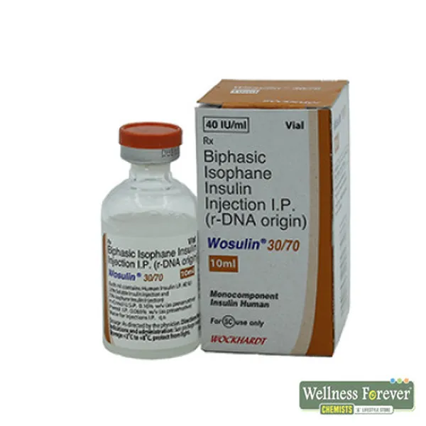 WOSULIN 30/70 40IU INJ 10ML VIAL