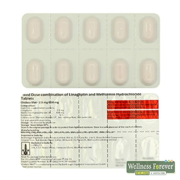ONDERO-MET 2.5/850MG 10TAB