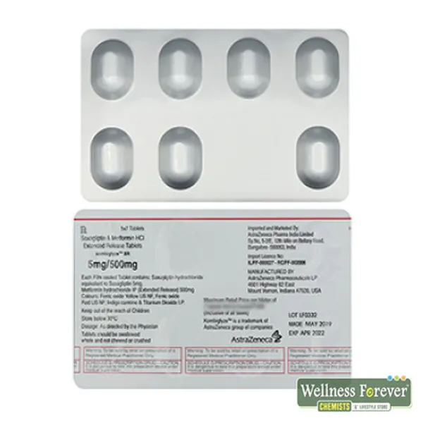 KOMBIGLYZE-XR 5/500MG 7TAB