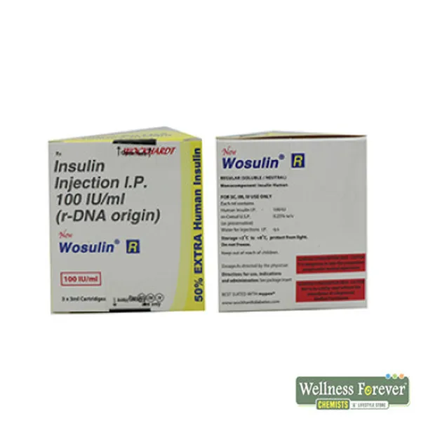 WOSULIN-R 100IU CART 3X3ML