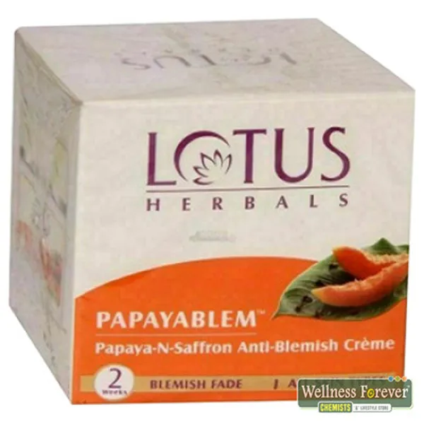 LOTUS HERBALS PAPAYABLEM ANTI-BLEMISH CREAM - 50GM