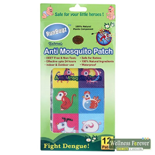 RUNBUGZ ANTI MOSQUITO COLOURS PATCH - 48PC