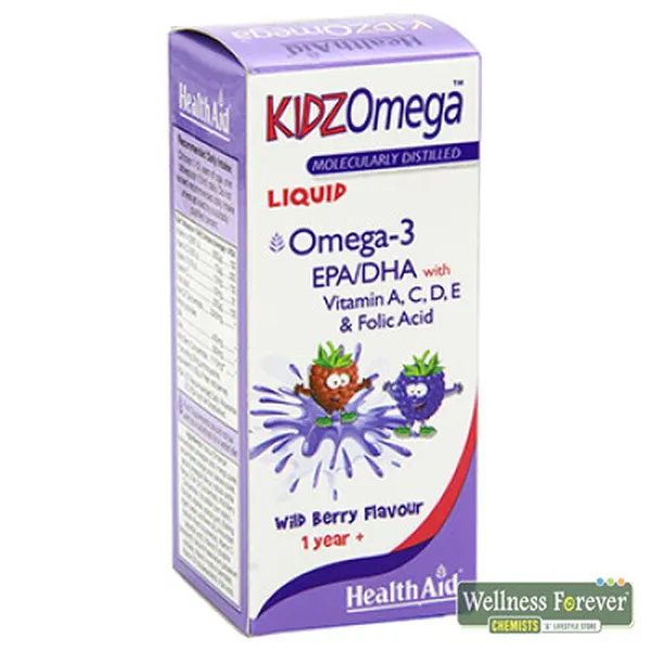 HEALTH AID KIDZ OMEGA 3 EPA/DHA, WILD BERRY - 200ML