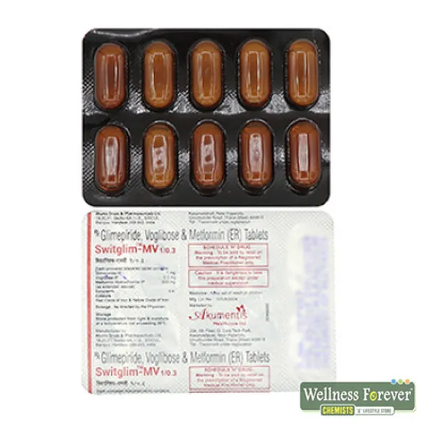 SWITGLIM-MV 1/0.3MG 10TAB