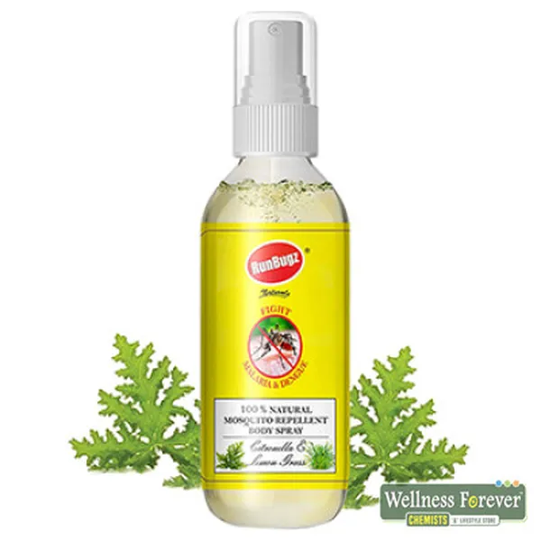 RUNBUGZ NATURAL MOSQUITO REPELLENT BODY SPRAY - 100ML