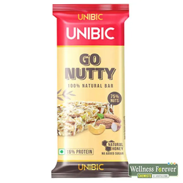 UNIBIC SUGAR FREE GO NUTTY PROTEIN BAR - 30GM