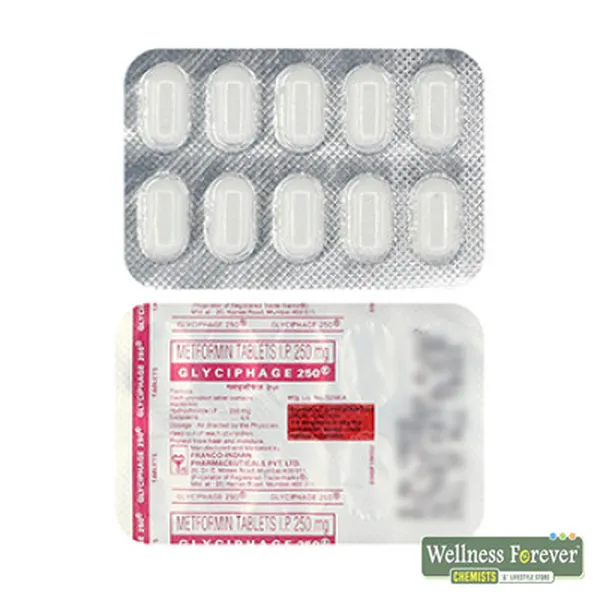 GLYCIPHAGE 250MG 10TAB