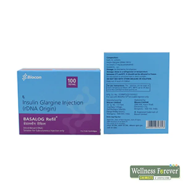 BASALOG REFIL 100IU INJ 3X3ML