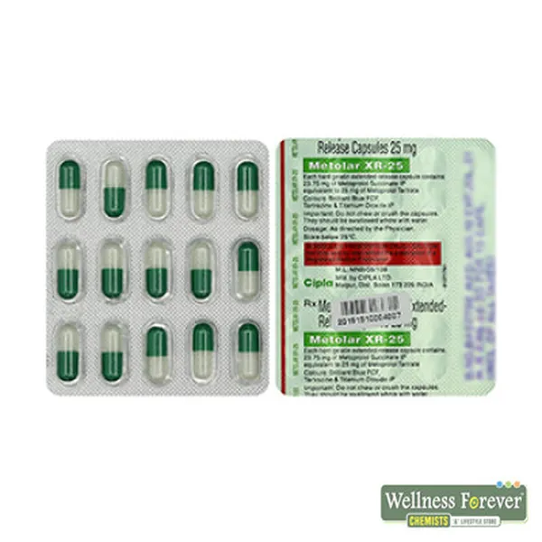 METOLAR-XR 25MG 15CAP