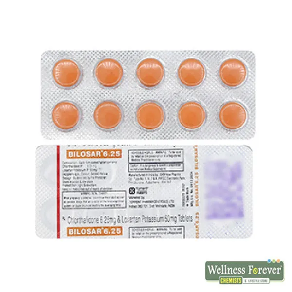 BILOSAR 6.25MG 10TAB