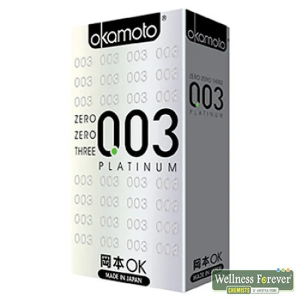 OKAMOTO 003 PLATINUM CONDOMS - 10 COUNT