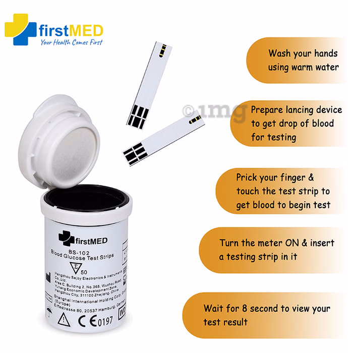 Firstmed BG 208 Blood Glucose Test Strip