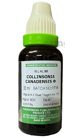 Hapco Collinsonia Canadensis  Mother Tincture Q