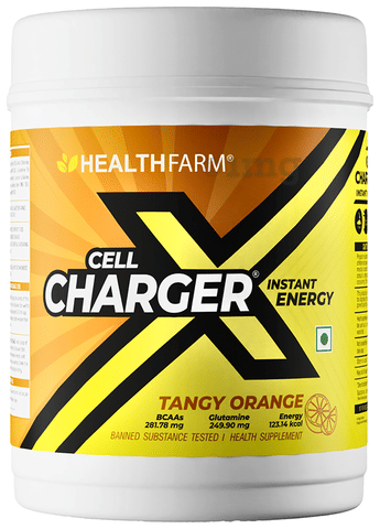 Healthfarm Cell Charger Instant Energy Drink Powder Tangy Orange