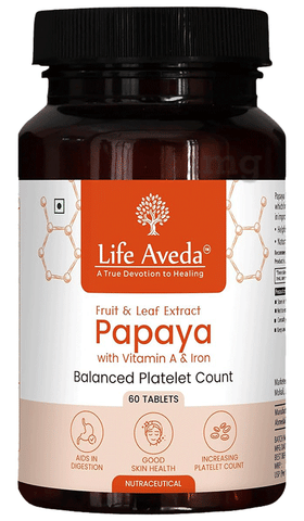 Life Aveda Fruit &amp; Leaf Extract Papaya Tablet