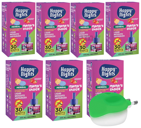 Happy Nights Orange Flavour Naturally Sourced Herbal Liquid Mosquito Vapourizer