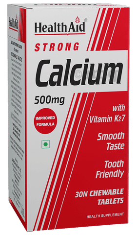 HealthAid Calcium 500 mg Chewable Tablet