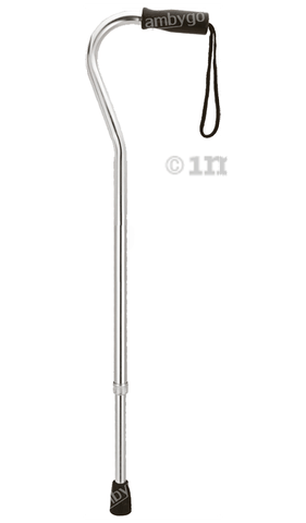 Ambygo AMAC-512-S Aluminium S-Shaped Adjustable Walking Stick Silver Anodising