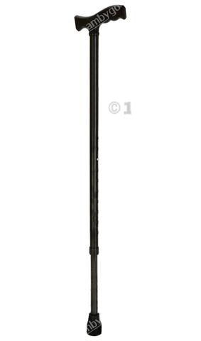 Ambygo AMAC-511-B Aluminium Adjustable Walking Stick Black Powder Coated