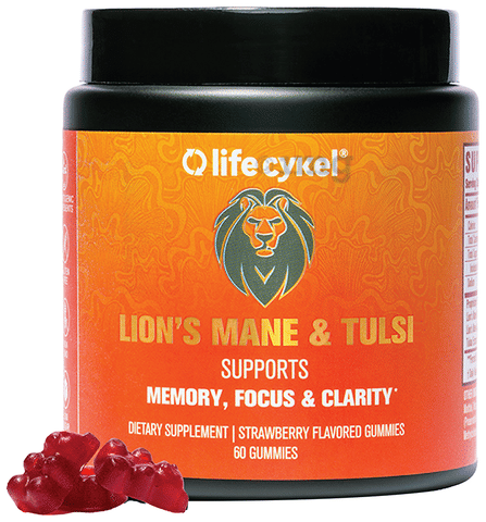 Life Cykel Lion's Mane &amp; Tulsi Gummy Strawberry