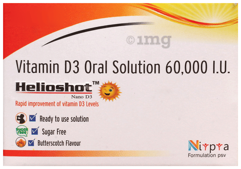 Helioshot Nano D3 Oral Solution (5ml Each) Butterscotch Sugar Free