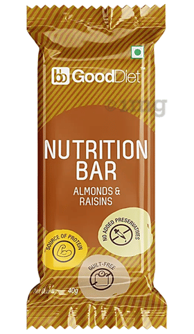 GoodDiet Nutrition Bar Almonds &amp; Raisins