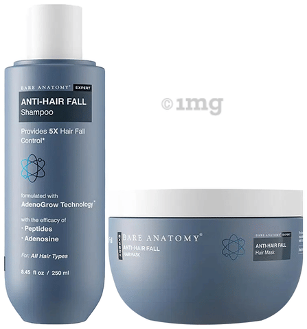 Bare Anatomy Combo Pack of Anti-Hairfall Shampoo (250ml) &amp; Anti-Hair Fall Hair Mask (250gm)