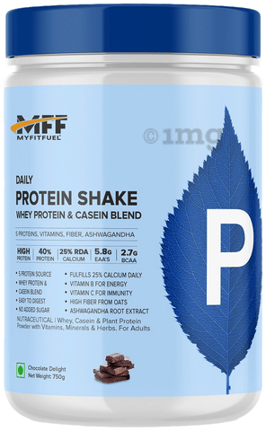 MyFitFuel Daily Protein Shake Whey Protein &amp; Casein Blend Chocolate
