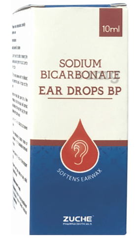 Zuche Sodium Bicarbonate Ear Drop BP Glass Container with Dropper