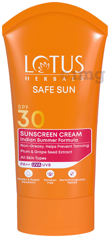 Lotus Herbals Safe Sun Sunscreen Cream SPF 20 PA+ Paraben Free