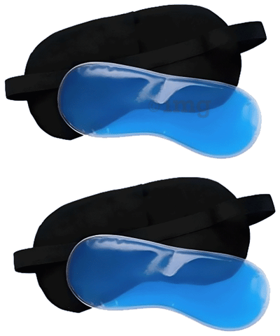 Healthtrek Sleeping Eye Mask with Cooling Gel Insert for Tired Eyes Blue