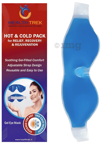 Healthtrek Cooling Gel Eye Mask for Dark Circles Blue