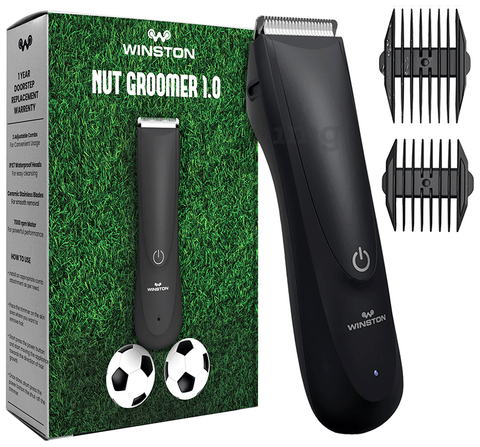Winston Rechargeable Nut Groomer 1.0 for Men's Body and Ball Trimmer  No-Cut-Ceramic Blade