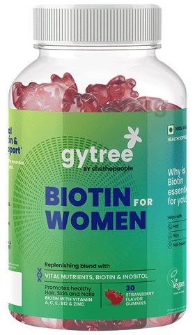 Gytree Biotin Gummies for Women Strawberry
