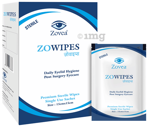Zowipes Premium Sterile Eye Wipes 15cm x 15cm