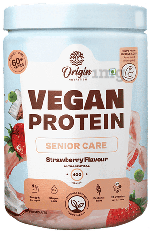 Origin Nutrition Vegan Plant Protein Powder Senior Care Strawberry