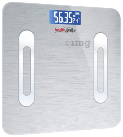 Healthgenie Smart Bluetooth Weight Machine with Fitness Mobile App Metallic Shine