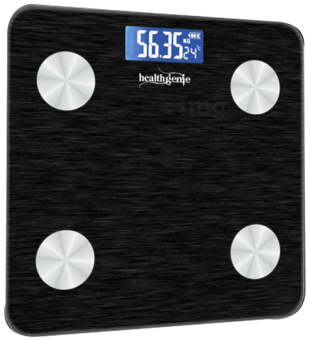 Healthgenie Smart Bluetooth Weight Machine with Fitness Mobile App Coal Black