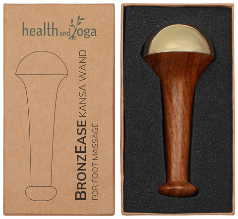 HealthAndYoga BronzEase Kansa Wand Bronze Foot Massager Medium