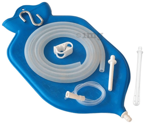 HealthAndYoga NaturoFlo Plus 4 Litre Enema Bag Kit Blue