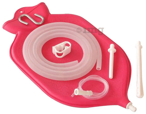 HealthAndYoga Naturo Flo 2 Litre Enema Bag Kit  Pink
